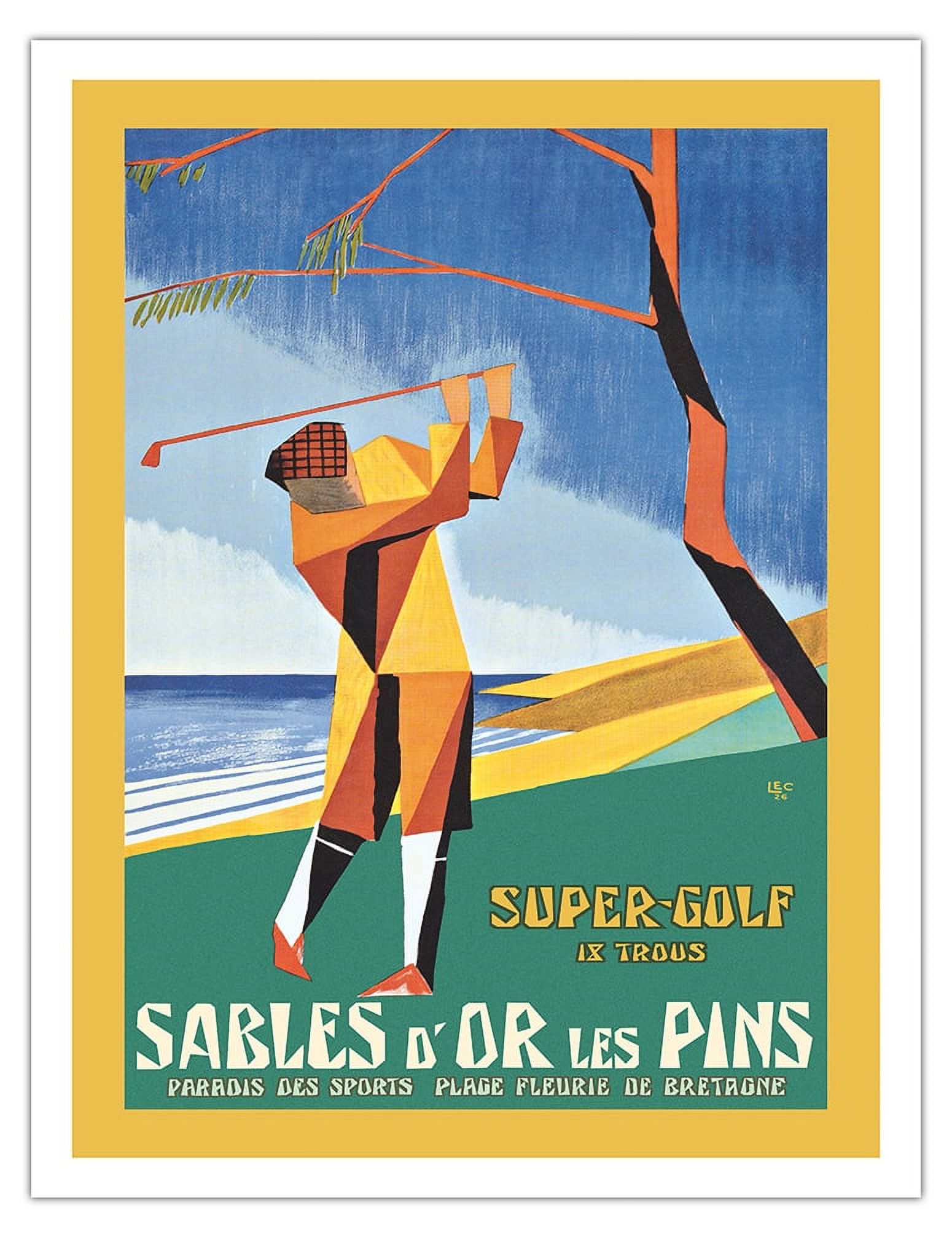 Poster AUTO SABLES D'OR Les PINS Rzph - 50x70cm, Reproduction Vintage