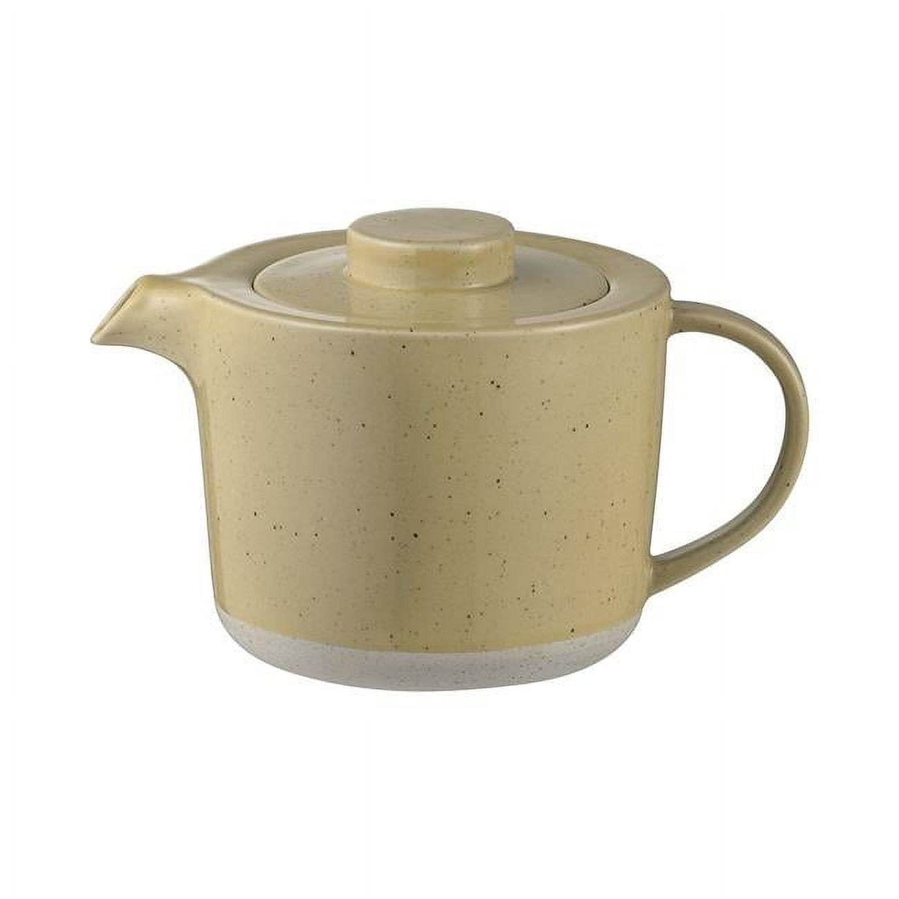 Savannah Yellow Ceramic Stoneware Teapot with Filter