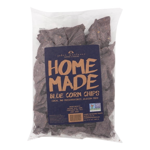 Sabor Mexicano - Chips Corn Blue Hmade - Case Of 11-12 Oz