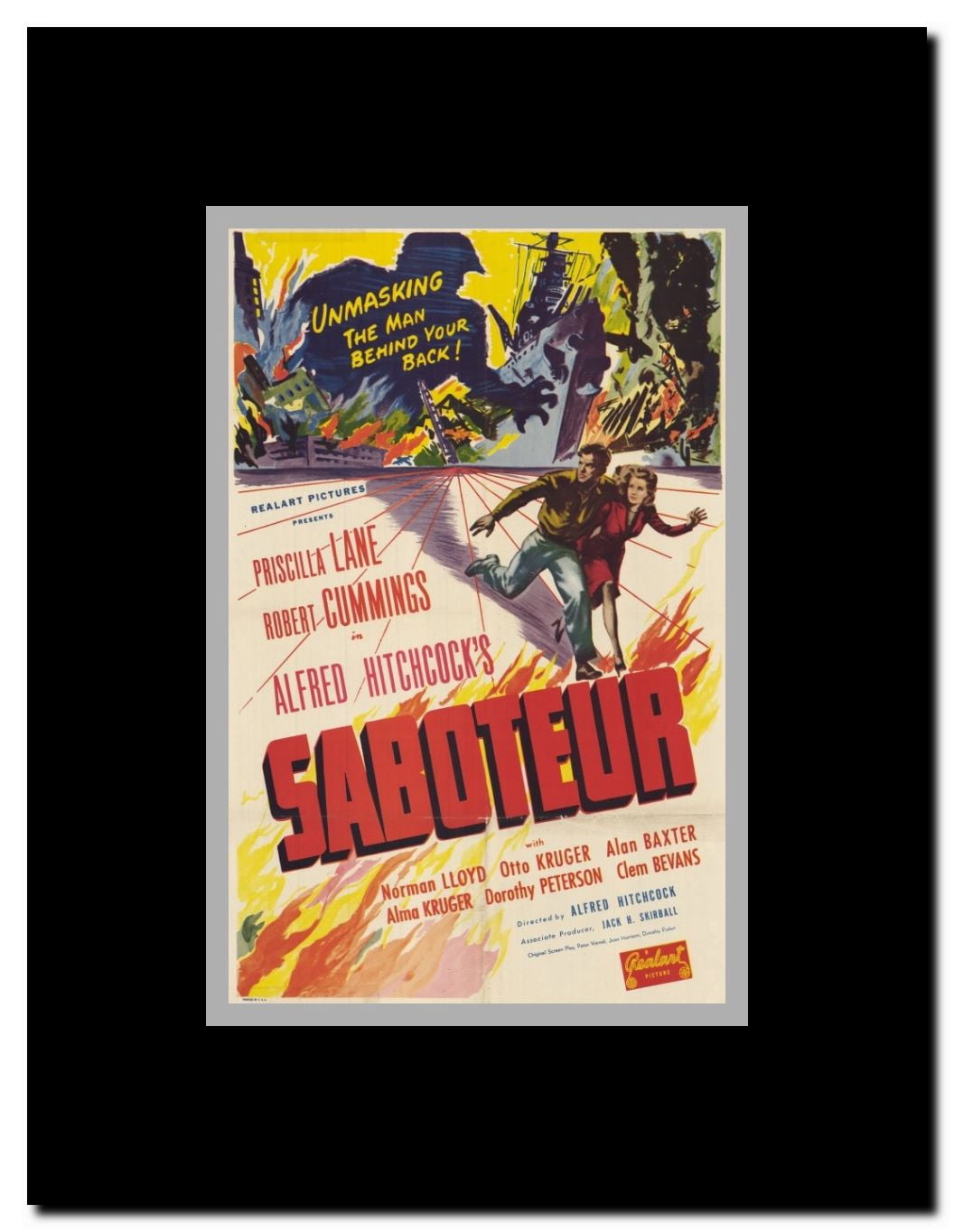 Saboteur Framed Movie Poster