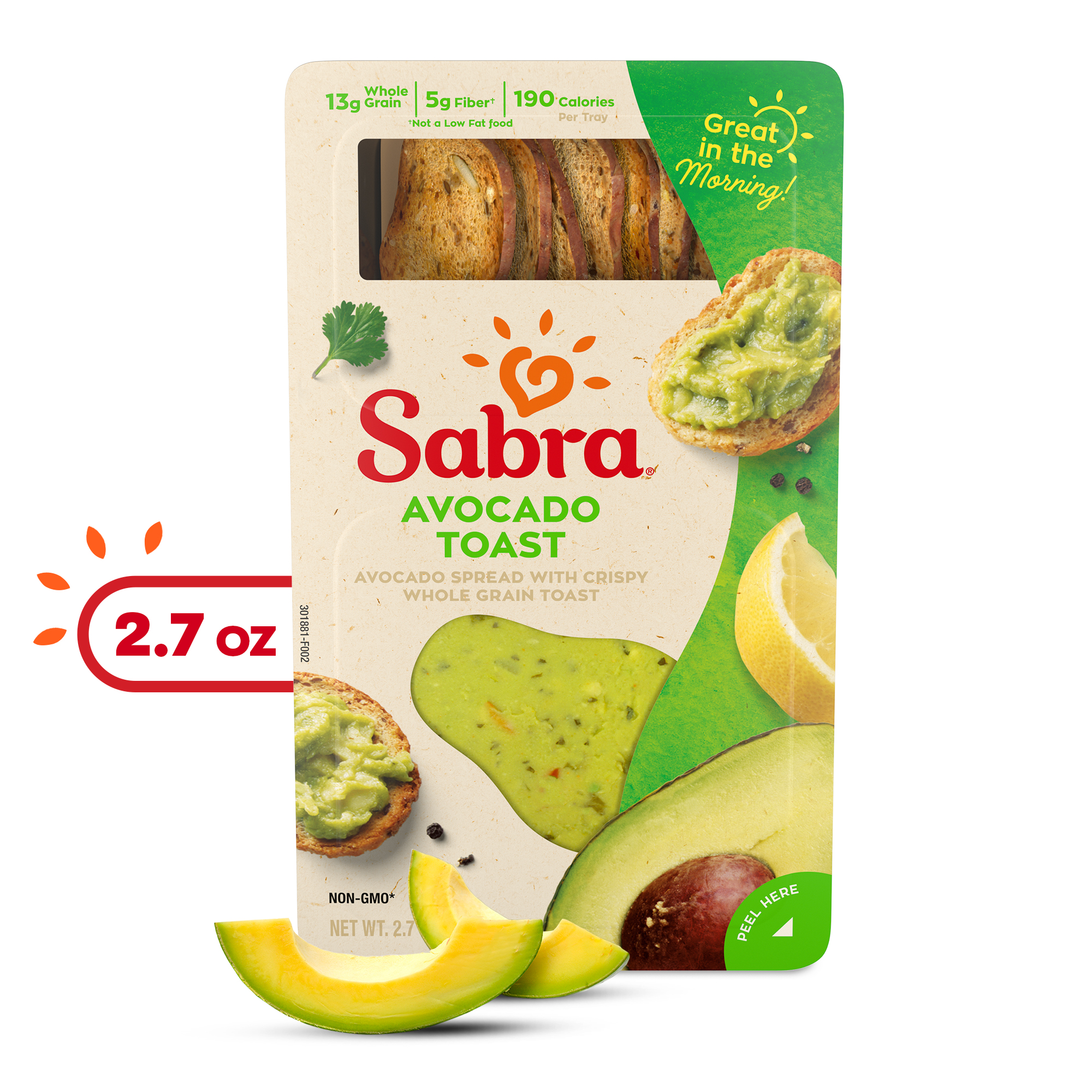 Sabra Breakfast Fresh Avocado Toast Dip, 2.7 oz, 1 Pack - image 1 of 8