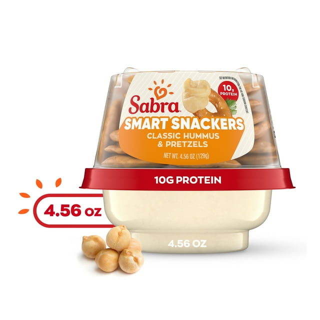 Sabra Snackers Classic Hummus with Pretzels, DairyFree, Fresh, 4.56 oz