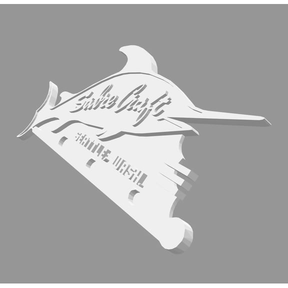 Sabre Craft 8"X 3.5" inch long single 3D printed plastic replaica