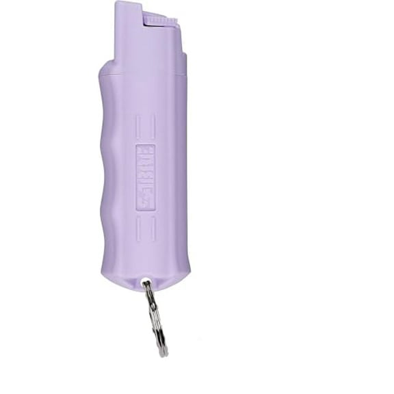 Sabre Pepper Spray Lavender with Finger Grip & Key Ring, Maximum Strength Red Pepper