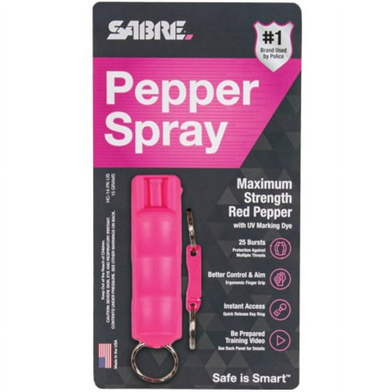Sabre Red Pepper Spray .54 Oz Hard Case Pink 0.54 oz