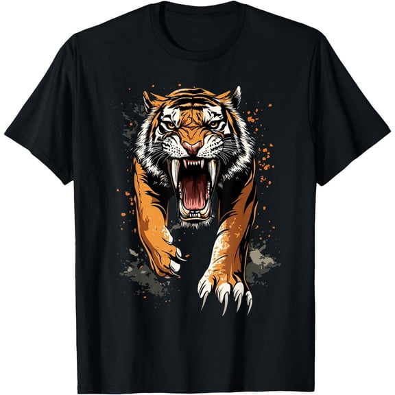Sabre-Toothed Tiger Smilodon Big Cat Sabre-Toothed Tiger T-Shirt