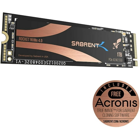 Sabrent 1TB Rocket Nvme PCIe 4.0 M.2 2280 Internal SSD Maximum Performance Solid State Drive (SB-ROCKET-NVMe4-1TB)