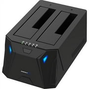 Sabrent USB 3.0 to SATA I/II/III Dual Bay External Hard Drive Docking Station for 2.5 or 3.5in HDD, SSD with Hard Drive Duplicator/Cloner Function [10TB Support