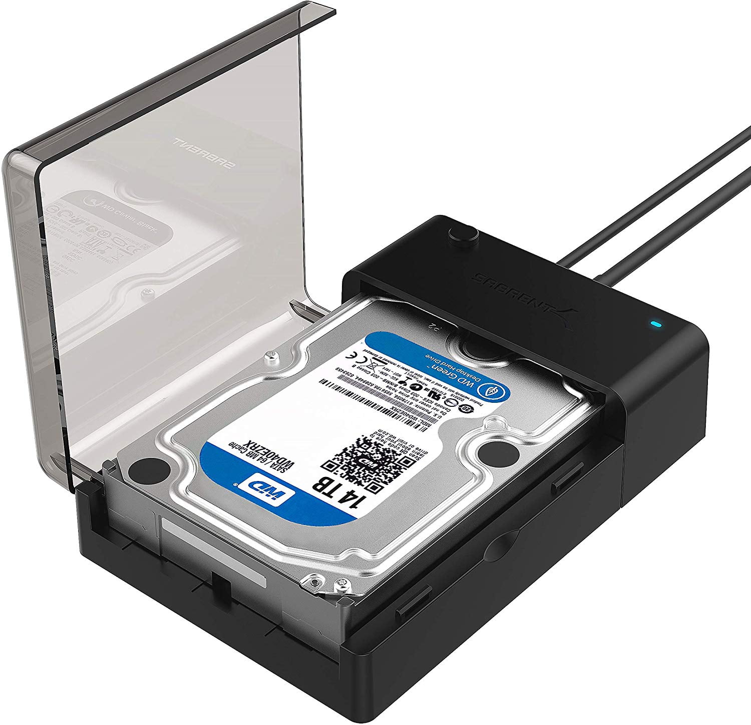 barbermaskine børste foretrække Sabrent USB 3.0 to SATA External Hard Drive Lay-Flat Docking Station for  2.5 or 3.5in HDD, SSD [Support UASP] (EC-DFLT) - Walmart.com