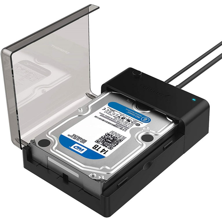 Indsprøjtning renere Eventyrer Sabrent USB 3.0 to SATA External Hard Drive Lay-Flat Docking Station for 2.5  or 3.5in HDD, SSD [Support UASP] (EC-DFLT) - Walmart.com