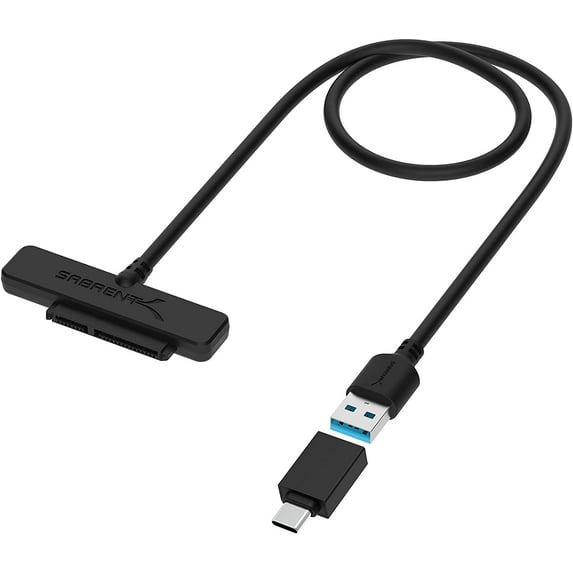 Sabrent USB 3.1 (Type-A) to SSD / 2.5-Inch SATA Hard Drive Adapter [Optimized for SSD, Support UASP SATA III] (EC-SS31)