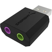 Sabrent USB External Stereo Sound Adapter for Windows and Mac. Plug and play No drivers Needed. AU-MMSA