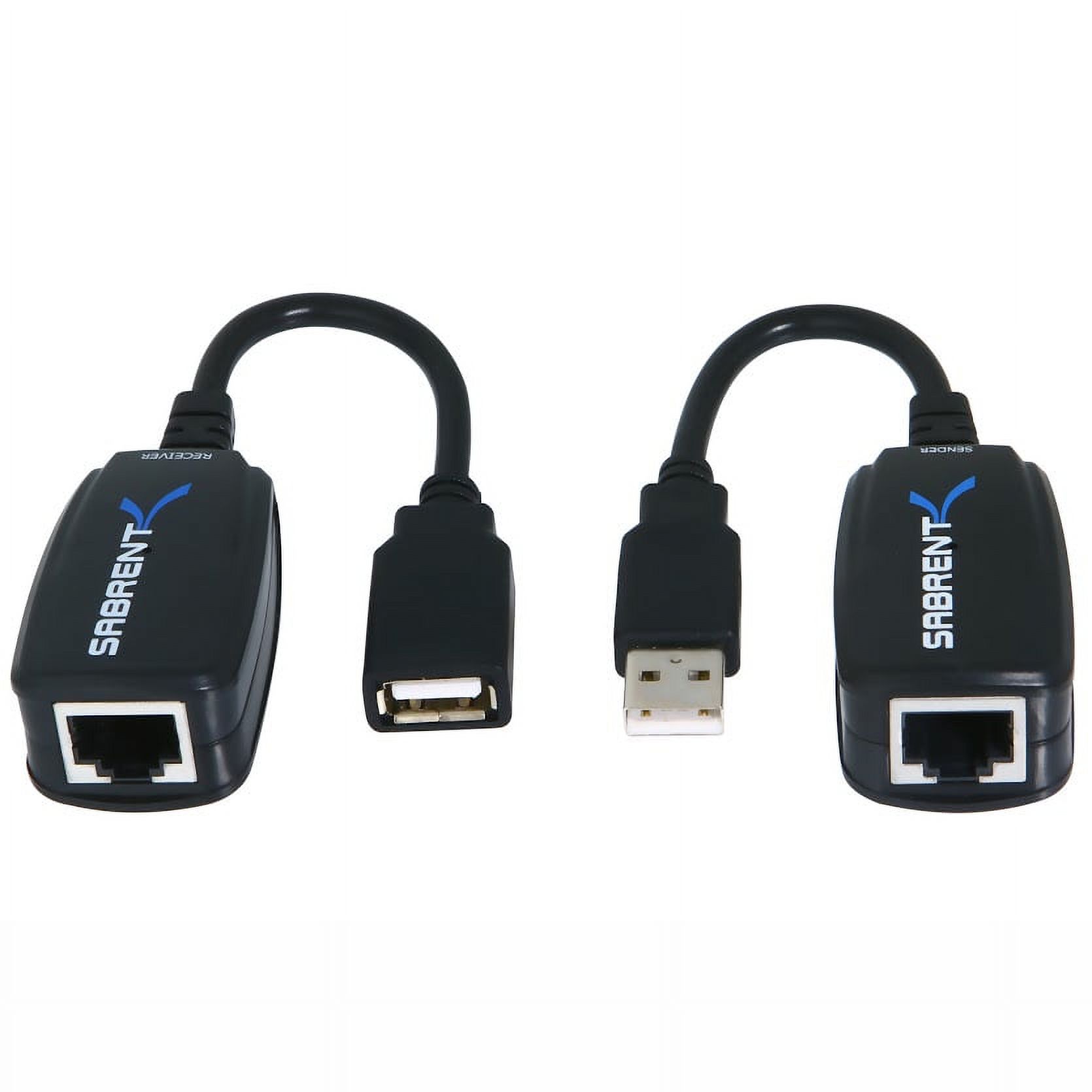 Sabrent USB Over CAT5 Extension Cable Self Powered Adapter USBRJXT