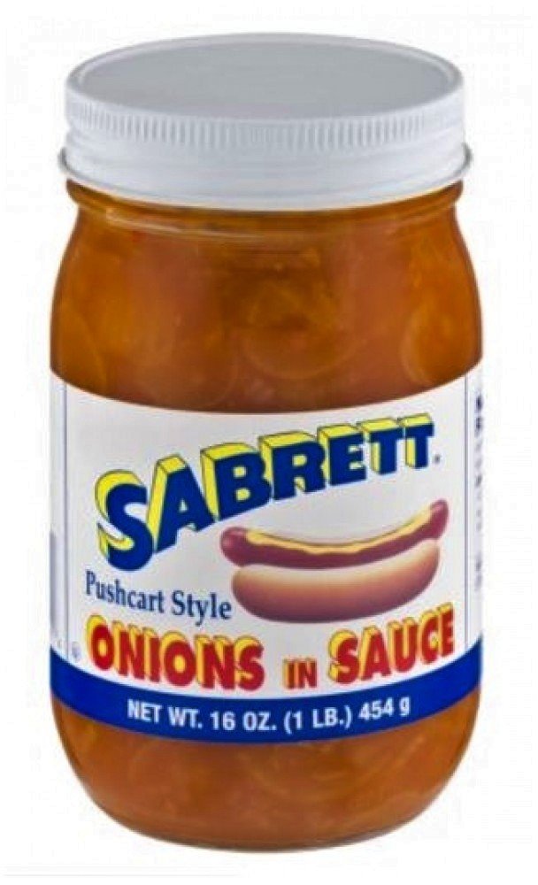 Sabrett Pushcart Style Onions In Sauce - 4 Pack 16oz Jars Of Authentic Hot Dog Toppings