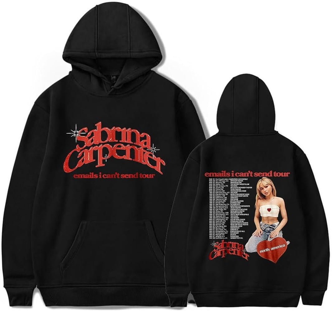 Sabrina Carpenter Emails I Can't Send Tour Hoodie Merch Casual Hooded