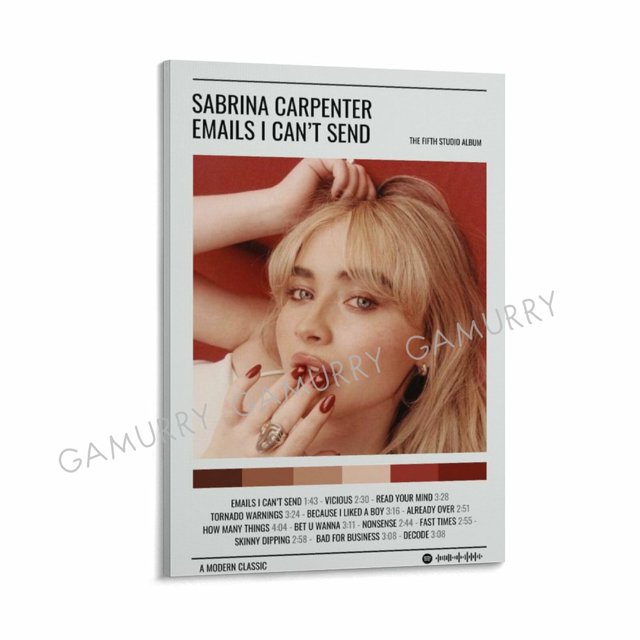 Sabrina Carpenter Emails I Cant Send Framestyle24x36inch(60x90