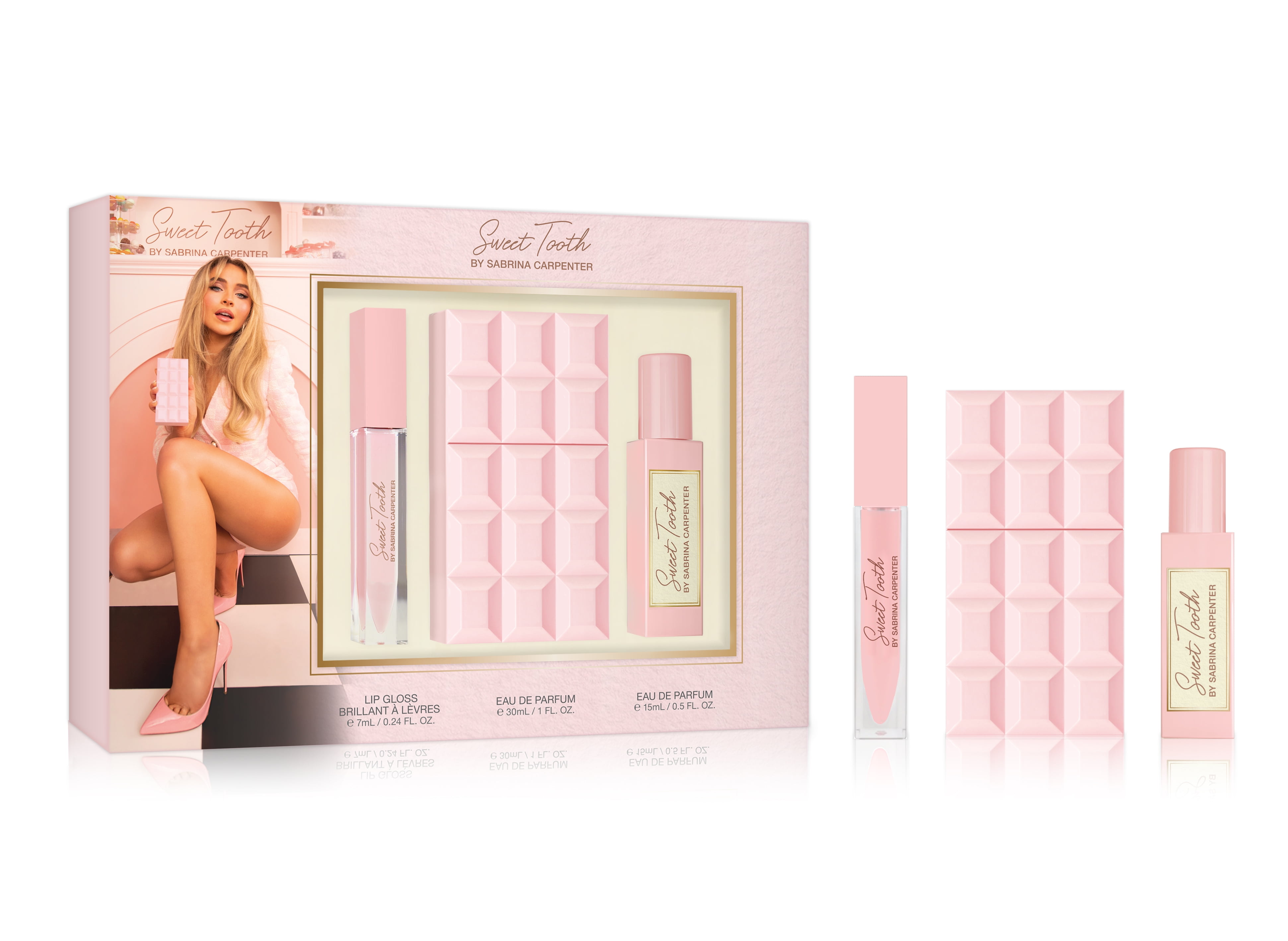 Sabrina Carpenter Sweet Tooth 30ml EDP, Travel Spray & Lip Gloss Gift