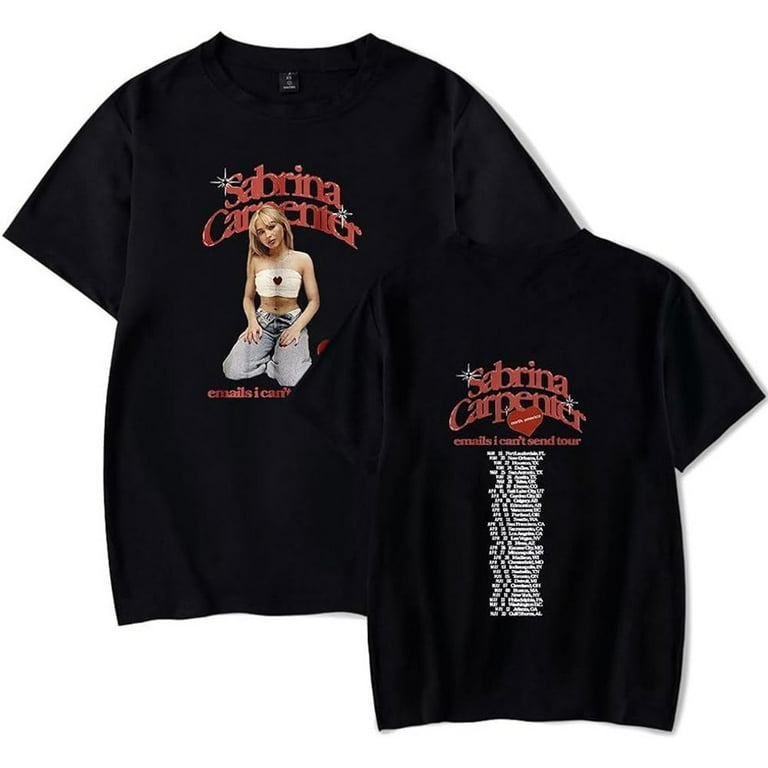 Sabrina Carpenter Tour T-Shirt Merch Casual Short Sleeved T Shirt Unisex Tee