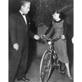 thumbnail image 1 of Sabrina Humphrey Bogart Audrey Hepburn On Bicycle 24x36 Classic Hollywood Poster, 1 of 1