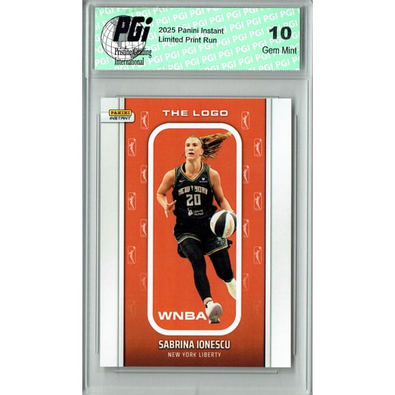 Sabrina Ionescu 2025 WNBA The Logo #LOGO-4 Only 1,447 Made Rare Card PGI 10