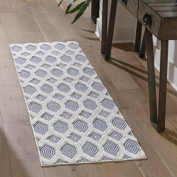 Sabrina Soto Casa Collection Area Rug - Havana (2' 3" x 8' Runner Navy Blue/Olive)