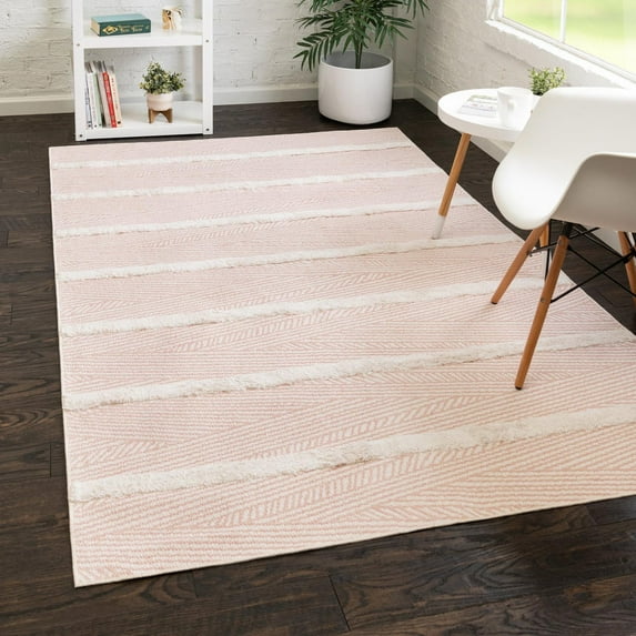 Sabrina Soto Casa Collection Area Rug - Madrid (5' 3" x 8' Rectangle Pink/Ivory)
