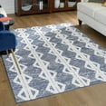 thumbnail image 1 of Sabrina Soto Casa Collection Area Rug - Palma (6' 7" x 9' Rectangle Navy Blue/Ivory), 1 of 8