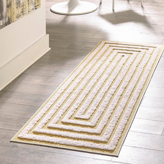 Sabrina Soto Casa Collection Area Rug - Toluca (2' 3" x 6' Runner Yellow/Ivory)