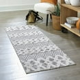 thumbnail image 1 of Sabrina Soto Casa Collection Area Rug - Valencia (2' 7" x 12' Runner Anthracite Gray/Ivory), 1 of 9