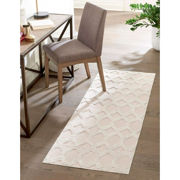 Sabrina Soto Casa Runner Geometric Casual Runner Rug, Pink, 2'3 x 8