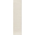 thumbnail image 1 of Sabrina Soto Indoor/Outdoor Geometric Modern Runner Rug, Beige/White, 96" x 24", 1 of 7