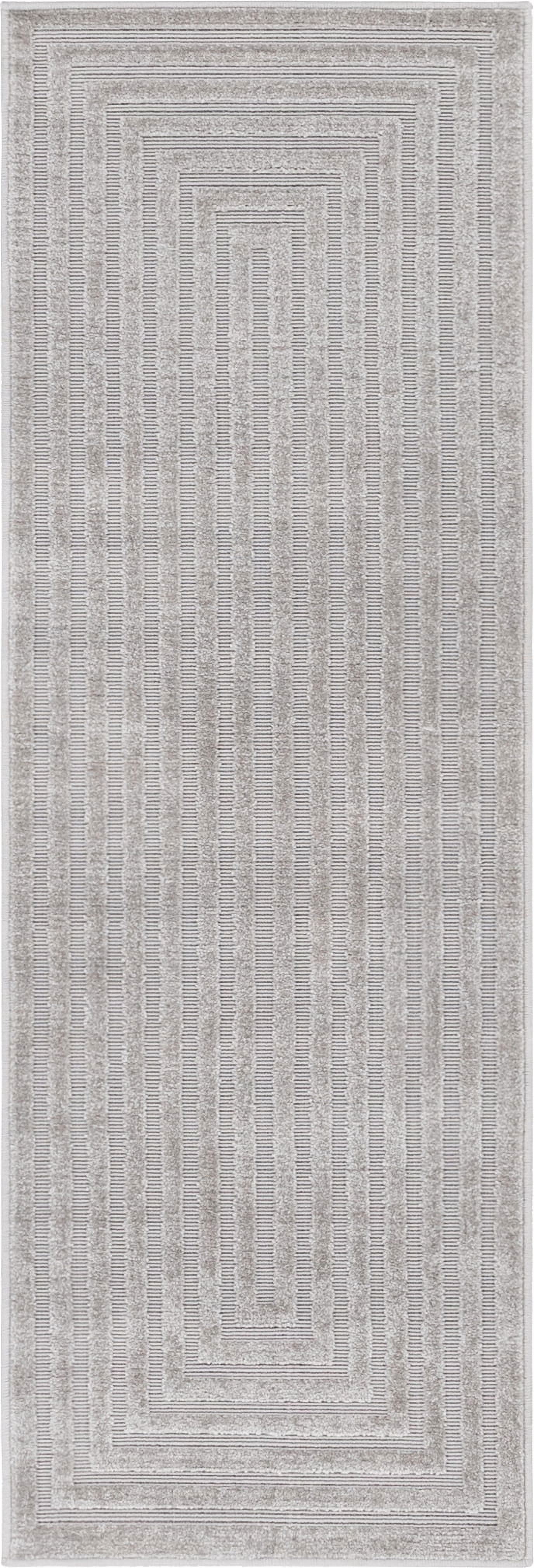 Sabrina Soto Sabrina Outdoor Geometric Modern Runner Rug, Gray, 72