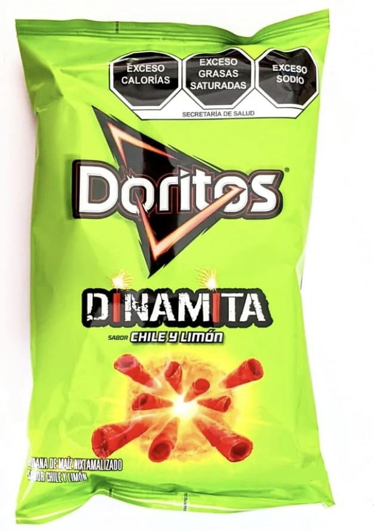 Sabritas Doritos Dinamita Chile y Limon 70g Ea. box with 5 bags