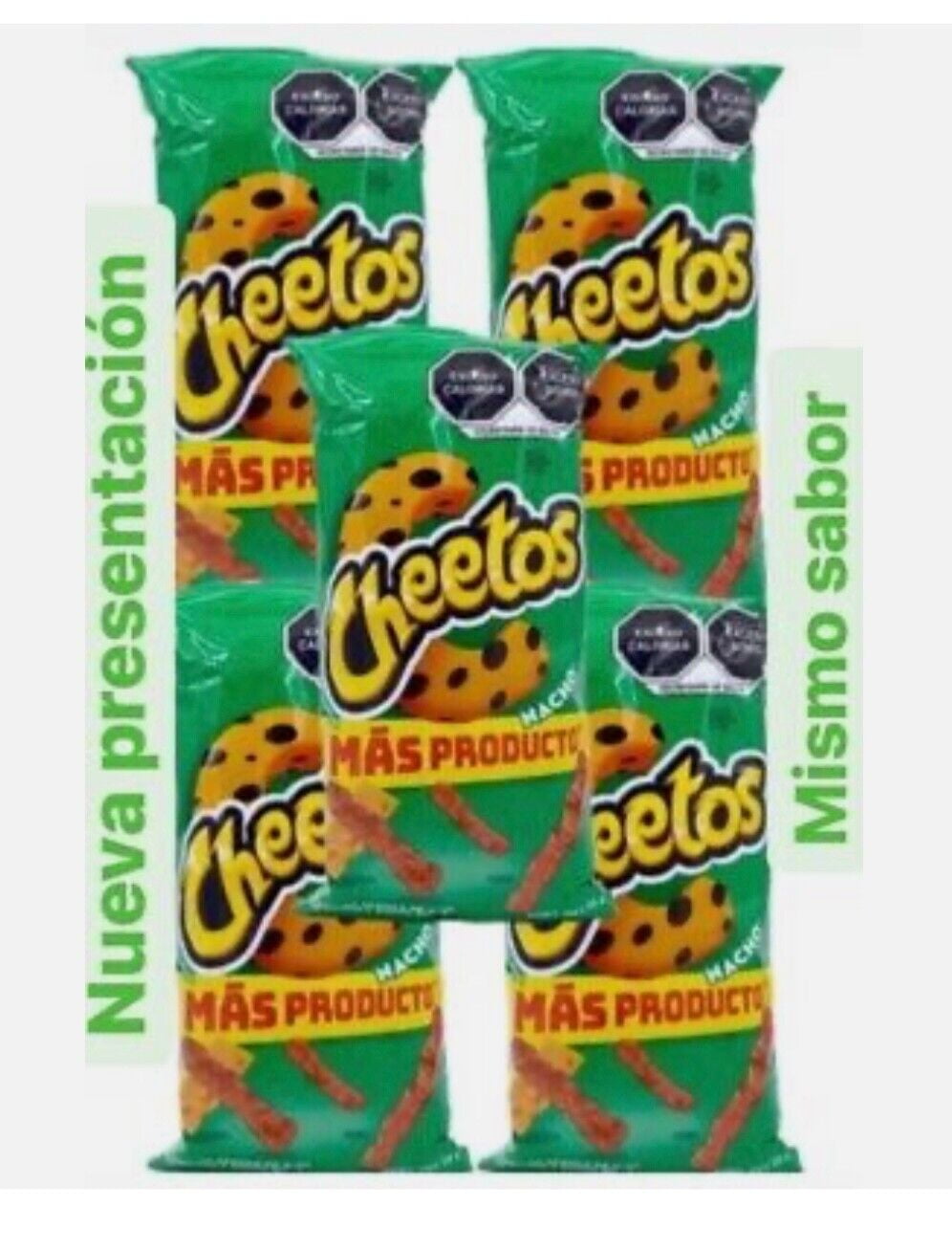 Sabritas Mexican chips Cheetos Nacho , 5 BAGS (56 G)