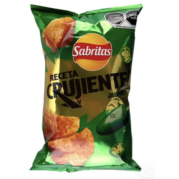 Sabritas Receta Crujiente Jalapeo Mexican Papas Botana Snacks Chips SMALL 5 Pk