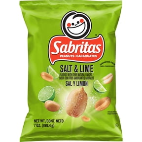 Sabritas Salt and Lime Flavored Peanuts, 7 oz Bag