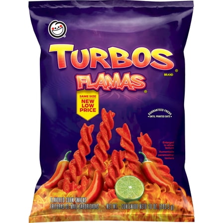 Sabritas Turbos Flamas Flavored Corn Snacks, 10 oz Bag