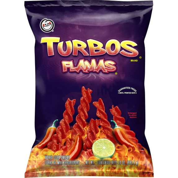 Sabritas Turbos Flamas Flavored Corn Snacks, 10 oz Bag