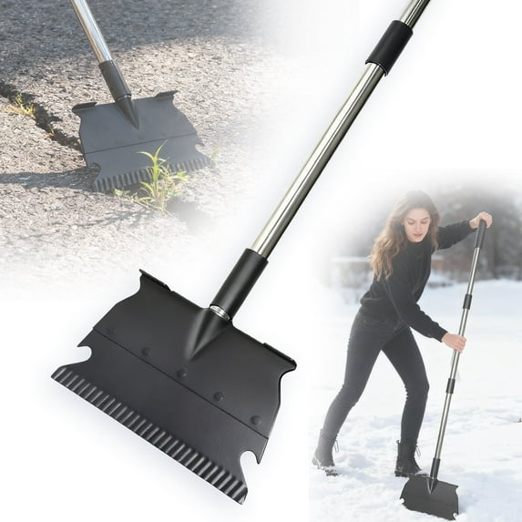 Saburrnity Ice Scraper with Adjustable Handle, 59 in Floor Scraper, Ice Scraper, Ice Chopper, Snow Shovel for Walkway Driveway