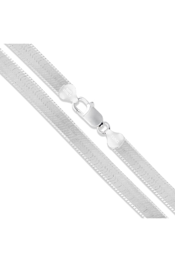 Sterling Silver Flexible Herringbone Necklace 4.5mm Solid 925 Italian Chain 18" Jewelry Female