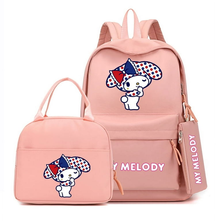 Sac a dos My Melody pour fille etudiant adolescent retour a l ecole cartable sac a lunch joli cadeau pour femme sac a dos de voyage et de loisirs