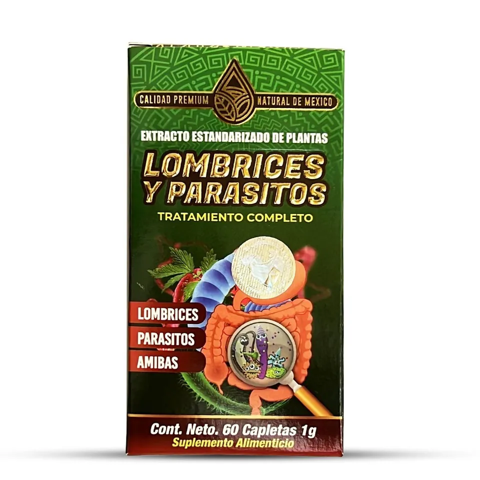 Saca Lombrices y Parasitos / Worm & Parasites Supplement 60 Caplets 1g.