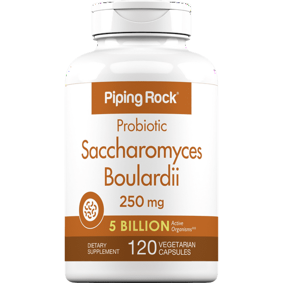 Saccharomyces Boulardii | 5 Billion CFUs | 120 Capsules | for Men and Women | by Piping Rock