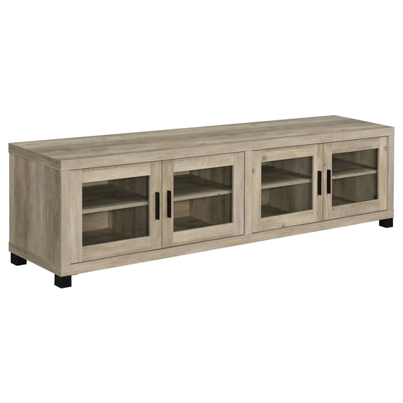 Coaster Sachin 4-Door Engineered Wood 79-inch TV Stand, Distressed Pine