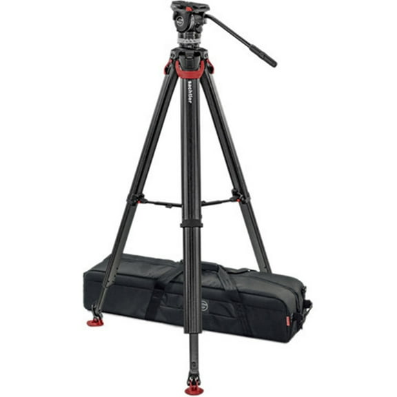 Sachtler Ace XL 75mm Fluid Head with flowtech 75 Carbon Fiber Tripod and Mid-Level Spreader