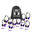 thumbnail image 1 of Sack-O-Phones -10HA2 Headphones in Carry Bag, Purple, 1 of 1