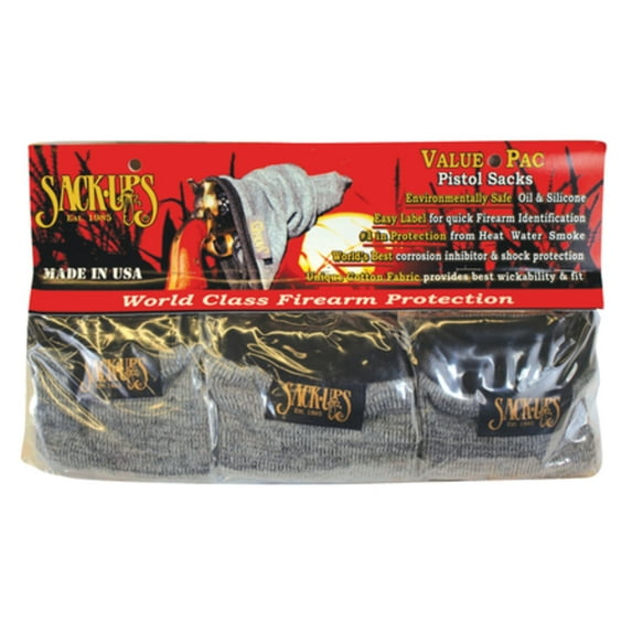 Sack-Ups Value-Pac Pistol Sack-Ups, 5pk, Grey