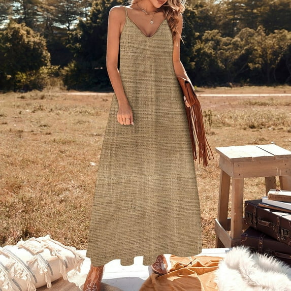 Sackcloth - Sack Cloth Sleeveless Dress Summer dresses for women Clothing