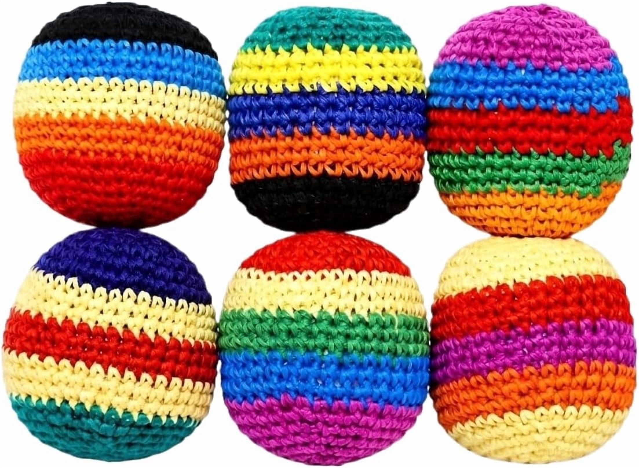 Sacks for Adults, Funny Crochet Footbag Assorted Colors Woven Kickball ...