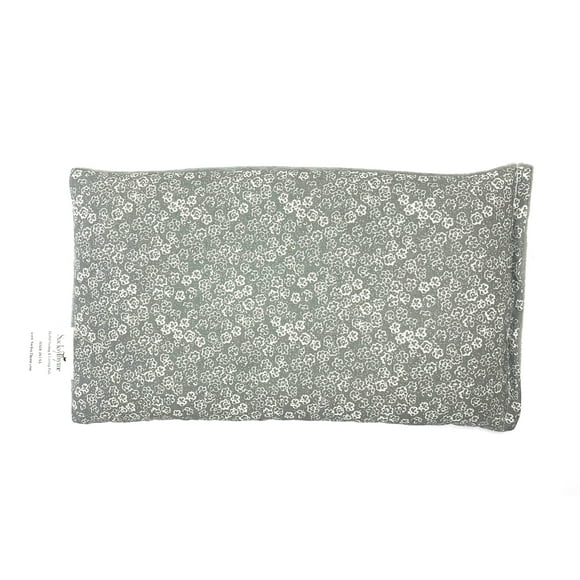 SacksyThyme Microwave Heating Pad for Back, Neck, Menstrual Cramps, Shoulders, Leg Pain Relief - Hot Moist Microwavable Therapy Pack - Gray Unscented Flaxseed Heat Pad Made in USA
